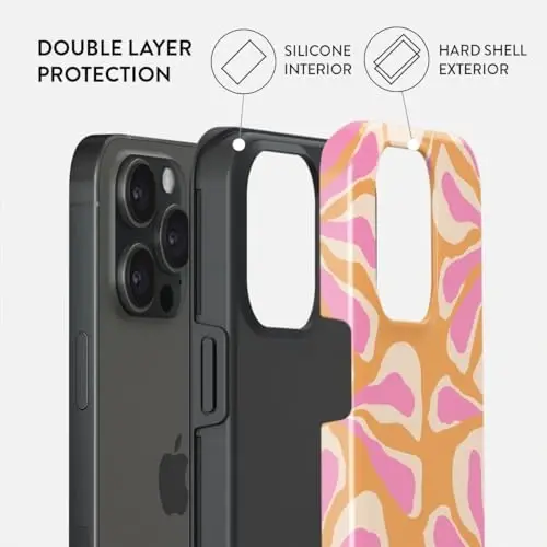 BURGA Phone Case for iPhone 15 Pro - Cute, Trendy, Aesthetic, Designer Pattern, 15pro Phone Cover, Hard Shell Protection - fits Apple iPhone 15 Pro Case for Women and Men - 2