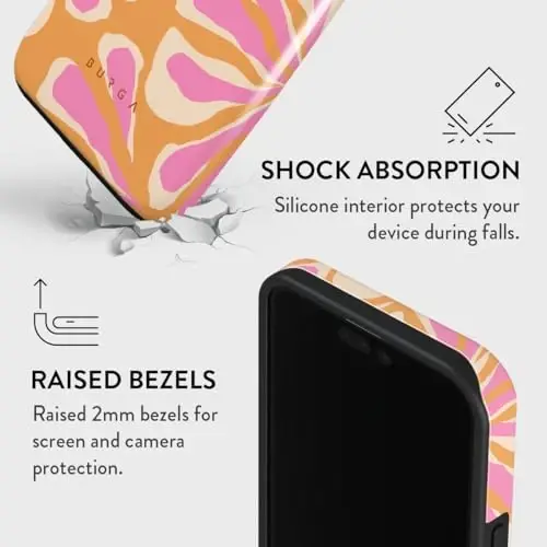 BURGA Phone Case for iPhone 15 Pro - Cute, Trendy, Aesthetic, Designer Pattern, 15pro Phone Cover, Hard Shell Protection - fits Apple iPhone 15 Pro Case for Women and Men - 4