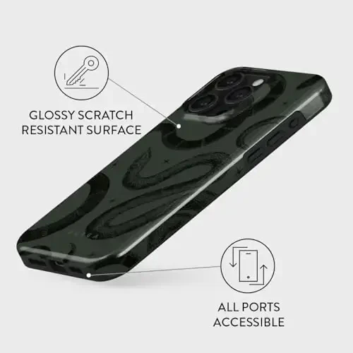 BURGA Phone Case for iPhone 15 Pro - Cute, Trendy, Aesthetic, Designer Pattern, 15pro Phone Cover, Hard Shell Protection - fits Apple iPhone 15 Pro Case for Women and Men - 4