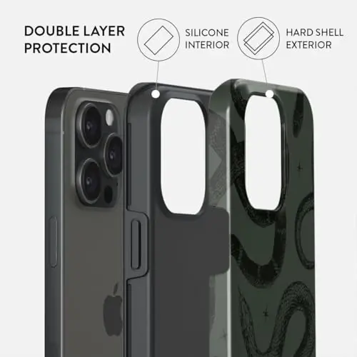 BURGA Phone Case for iPhone 15 Pro - Cute, Trendy, Aesthetic, Designer Pattern, 15pro Phone Cover, Hard Shell Protection - fits Apple iPhone 15 Pro Case for Women and Men - 3