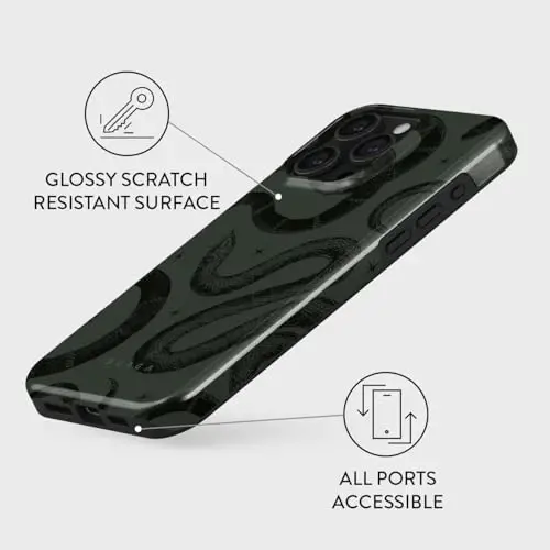 BURGA Phone Case for iPhone 15 Pro - Cute, Trendy, Aesthetic, Designer Pattern, 15pro Phone Cover, Hard Shell Protection - fits Apple iPhone 15 Pro Case for Women and Men - 4