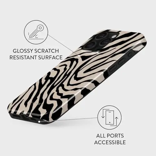 BURGA Phone Case for iPhone 15 Pro - Cute, Trendy, Aesthetic, Designer Pattern, 15pro Phone Cover, Hard Shell Protection - fits Apple iPhone 15 Pro Case for Women and Men - 4