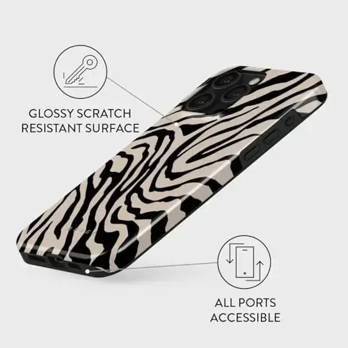 BURGA Phone Case for iPhone 15 Pro - Cute, Trendy, Aesthetic, Designer Pattern, 15pro Phone Cover, Hard Shell Protection - fits Apple iPhone 15 Pro Case for Women and Men - 4