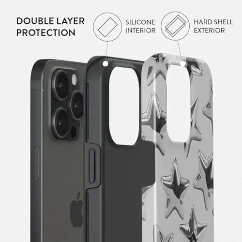 BURGA iPhone 15 Pro uchun g'ilof - Chiroyli, zamonaviy, estetik, dizayner naqshli, 15pro telefon qopqog'i, qattiq qobiq himoyasi - Apple iPhone 15 Pro g'ilofiga mos keladi ayollar va erkaklar uchun - 3