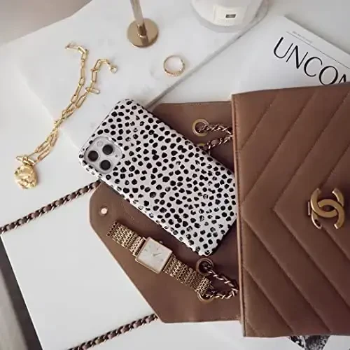 BURGA iPhone 15 Pro uchun g'ilof - Chiroyli, zamonaviy, estetik, naqshli telefon qopqog'i, qattiq himoya qobig'i - Apple iPhone 15 Pro ayollar va erkaklar uchun mos keladi, Polka nuqta - 6