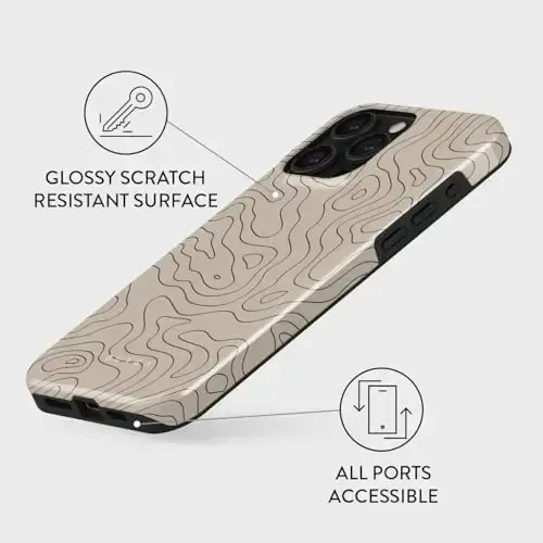 BURGA iPhone 15 Pro uchun telefon g'ilofi - Chiroyli, zamonaviy, estetik, dizayner naqshli, 15pro telefon qopqog'i, qattiq qobiq himoyasi - Apple iPhone 15 Pro ayollar va erkaklar uchun mos keladi - 3