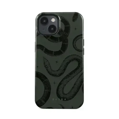 BURGA iPhone 15 uchun telefon g'ilofi - Chiroyli, zamonaviy, estetik, naqshli telefon qopqog'i, qattiq qobiq himoyasi - Apple iPhone 15 ayollar va erkaklar uchun g'ilofga mos keladi - 2