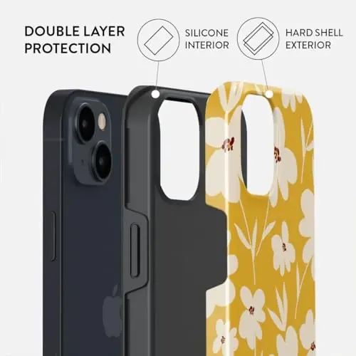 BURGA iPhone 15 uchun telefon g'ilofi - Chiroyli, zamonaviy, estetik, naqshli telefon qopqog'i, qattiq qobiq himoyasi - Apple iPhone 15 g'ilofiga mos keladi, ayollar va erkaklar uchun. - BURGA (1)