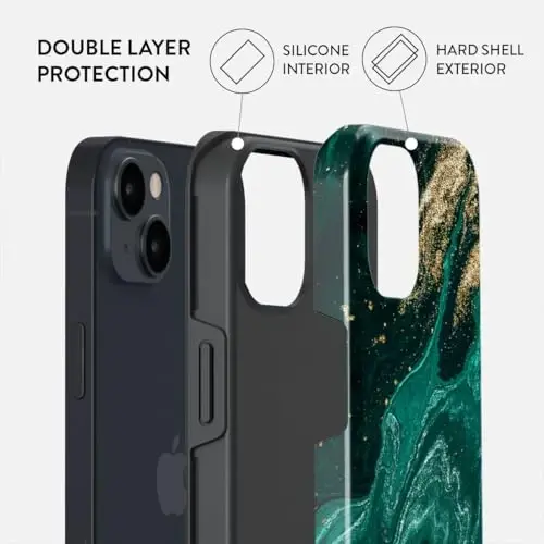BURGA iPhone 15 uchun telefon g‘ilofi - Chiroyli, zamonaviy, estetik, naqshli telefon qopqog‘i, qattiq qoplamali himoya - Apple iPhone 15 g‘ilofiga mos keladi ayollar va erkaklar uchun - 2