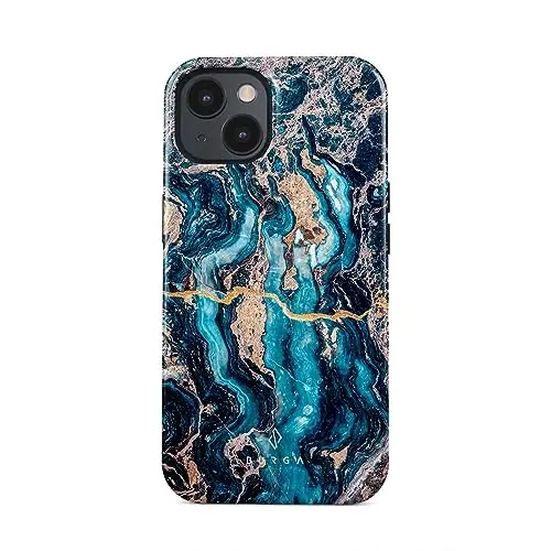 BURGA iPhone 15 uchun telefon qutisi - Chiroyli, zamonaviy, estetik, naqshli telefon qopqog'i, qattiq qobiqli himoya - ayollar va erkaklar uchun Apple iPhone 15 qutiga mos keladi 