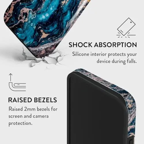 BURGA iPhone 15 uchun telefon qutisi - Chiroyli, zamonaviy, estetik, naqshli telefon qopqog'i, qattiq qobiqli himoya - ayollar va erkaklar uchun Apple iPhone 15 qutiga mos keladi - 4