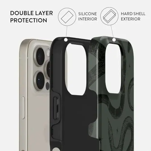 BURGA Phone Case for iPhone 16 Pro - Cute, Trendy, Aesthetic, Designer Pattern, 16pro Phone Cover, Hard Shell Protection - fits Apple iPhone 16 Pro Case for Women and Men - 2