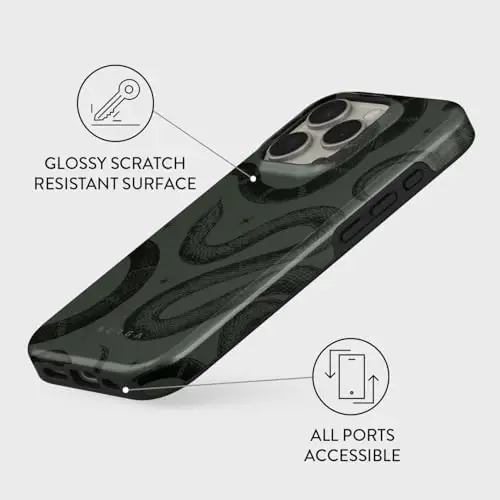 BURGA Phone Case for iPhone 16 Pro - Cute, Trendy, Aesthetic, Designer Pattern, 16pro Phone Cover, Hard Shell Protection - fits Apple iPhone 16 Pro Case for Women and Men - 3