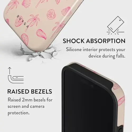 BURGA Phone Case for iPhone 16 Pro - Cute, Trendy, Aesthetic, Designer Pattern, 16pro Phone Cover, Hard Shell Protection - fits Apple iPhone 16 Pro Case for Women and Men - 4