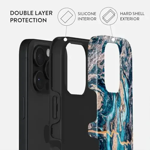 BURGA Phone Case for iPhone 16 Pro - Cute, Trendy, Aesthetic, Designer Pattern, 16pro Phone Cover, Hard Shell Protection - fits Apple iPhone 16 Pro Case for Women and Men - BURGA (1)
