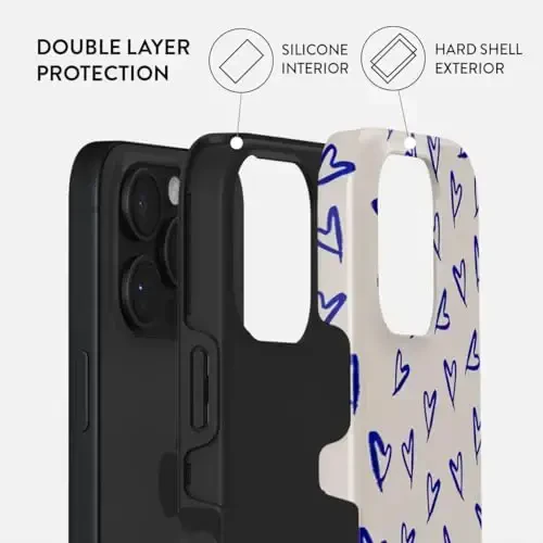 BURGA Phone Case for iPhone 16 Pro - Cute, Trendy, Aesthetic, Designer Pattern, 16pro Phone Cover, Hard Shell Protection - fits Apple iPhone 16 Pro Case for Women and Men - 2