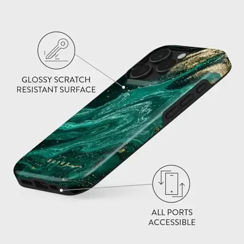 BURGA Phone Case for iPhone 16 Pro - Cute, Trendy, Aesthetic, Designer Pattern, 16pro Phone Cover, Hard Shell Protection - fits Apple iPhone 16 Pro Case for Women and Men - 3