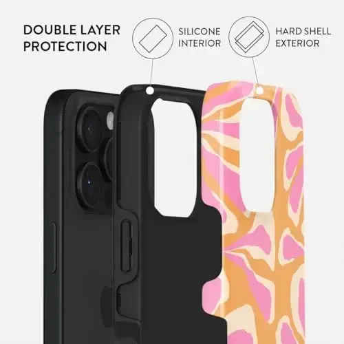 BURGA Phone Case for iPhone 16 Pro - Cute, Trendy, Aesthetic, Designer Pattern, 16pro Phone Cover, Hard Shell Protection - fits Apple iPhone 16 Pro Case for Women and Men - 2