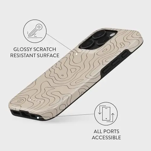BURGA Phone Case for iPhone 16 Pro - Cute, Trendy, Aesthetic, Designer Pattern, 16pro Phone Cover, Hard Shell Protection - fits Apple iPhone 16 Pro Case for Women and Men - 3