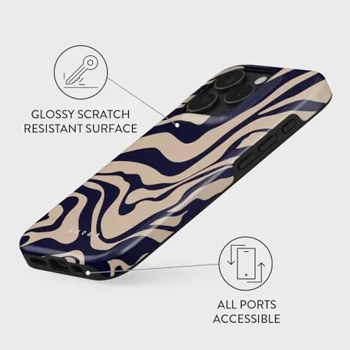 BURGA Phone Case for iPhone 16 Pro - Cute, Trendy, Aesthetic, Designer Pattern, 16pro Phone Cover, Hard Shell Protection - fits Apple iPhone 16 Pro Case for Women and Men - 3