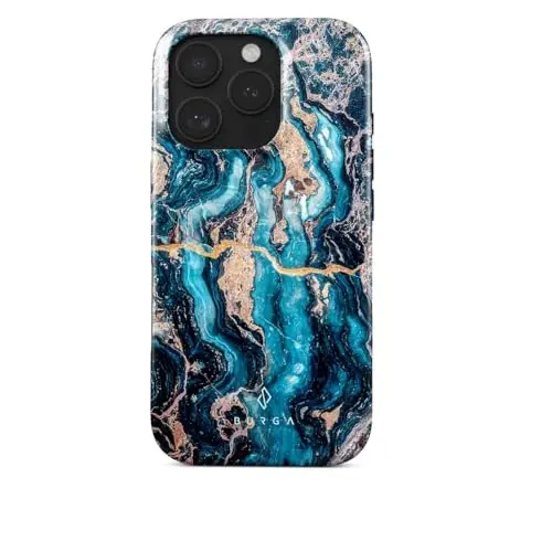 BURGA iPhone 16 Pro uchun telefon g'ilofi - Chiroyli, zamonaviy, estetik, dizayner naqshli, 16pro telefon qopqog'i, qattiq qobiqli himoya - ayollar va erkaklar uchun Apple iPhone 16 Pro g'ilofiga mos keladi 