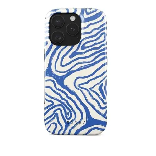 BURGA iPhone 16 Pro uchun telefon gʻilofi - Chiroyli, zamonaviy, estetik, dizayner naqshli, 16pro telefon qopqogʻi, qattiq qopqoqli himoya - ayollar va erkaklar uchun Apple iPhone 16 Pro gʻilofiga mos keladi 