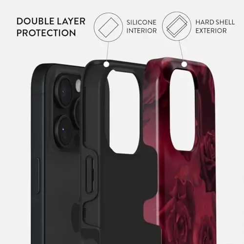 BURGA iPhone 16 Pro uchun telefon g'ilofi - Chiroyli, zamonaviy, estetik, dizaynerlik naqsh, 16pro telefon qopqog'i, qattiq qopqoq himoyasi - Apple iPhone 16 Pro ayollar va erkaklar uchun mos keladi - BURGA (1)