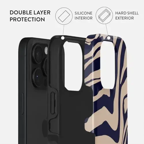 BURGA iPhone 16 Pro uchun telefon g'ilofi - Chiroyli, zamonaviy, estetik, dizaynerlik naqshli, 16pro telefon qopqog'i, qattiq qobiqli himoya - ayollar va erkaklar uchun Apple iPhone 16 Pro g'ilofiga mos keladi - 2