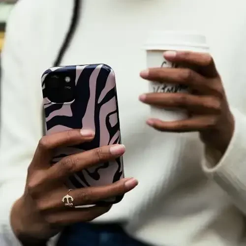 BURGA iPhone 16 Pro uchun telefon g'ilofi - Chiroyli, zamonaviy, estetik, dizaynerlik naqshli, 16pro telefon qopqog'i, qattiq qobiqli himoya - ayollar va erkaklar uchun Apple iPhone 16 Pro g'ilofiga mos keladi - 5