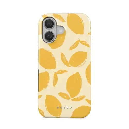 BURGA iPhone 16 uchun telefon g'ilofi - Chiroyli, moda, estetik, naqshli telefon qopqog'i, qattiq qopqoq himoyasi - ayollar va erkaklar uchun Apple iPhone 16 g'ilofiga mos keladi 