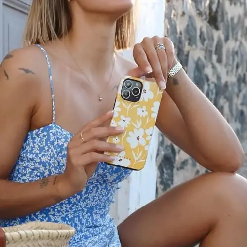 BURGA iPhone 16 uchun telefon g‘ilofi - Chiroyli, zamonaviy, estetik, naqshli telefon qopqog‘i, qattiq qoplamali himoya - Apple iPhone 16 ayollar va erkaklar uchun g‘ilofga mos keladi - 6