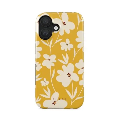 BURGA iPhone 16 uchun telefon g‘ilofi - Chiroyli, zamonaviy, estetik, naqshli telefon qopqog‘i, qattiq qoplamali himoya - Apple iPhone 16 ayollar va erkaklar uchun g‘ilofga mos keladi 