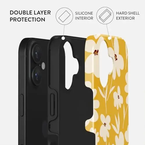 BURGA iPhone 16 uchun telefon g‘ilofi - Chiroyli, zamonaviy, estetik, naqshli telefon qopqog‘i, qattiq qoplamali himoya - Apple iPhone 16 ayollar va erkaklar uchun g‘ilofga mos keladi - 2