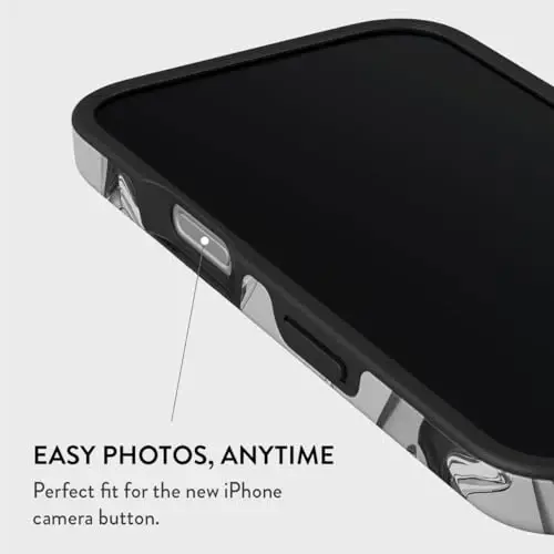 BURGA iPhone 16 uchun telefon g'ilofi - Chiroyli, zamonaviy, estetik, naqshli telefon qopqog'i, qattiq qoplamali himoya - ayollar va erkaklar uchun Apple iPhone 16 g'ilofiga mos keladi - 5