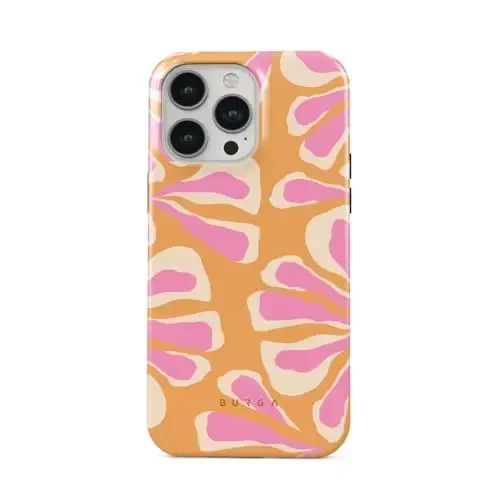 BURGA Phone Case для iPhone 14 Pro - милый, модный, эстетичный, дизайнерский узор, чехол для телефона 14pro, защита из твердой оболочки - подходит для Apple iPhone 14 Pro для женщин и мужчин - 1