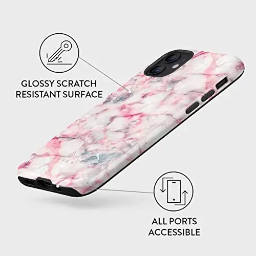 BURGA Phone Case for iPhone 12 - Cute, Trendy, Aesthetic, Pattern Phone Cover, Hard Shell Protection - fits Apple iPhone 12 Case for Women and Men - 4