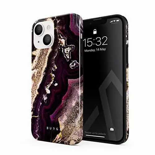 BURGA Unisex Phone Case for iPhone 14 – Dual-Layer Hybrid Design with Shock-Absorbing TPU & Durable Exterior, Scratch-Resistant Finish and Raised Bezel Edge for Screen Protection & Daily Use 