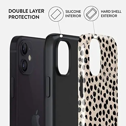 BURGA Phone Case for iPhone 12 - Cute, Trendy, Aesthetic, Pattern Phone Cover, Hard Shell Protection - fits Apple iPhone 12 Case for Women and Men - 3