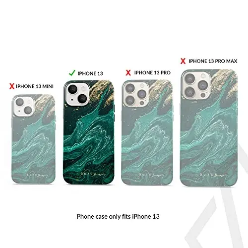 BURGA Phone Case for iPhone 13 - Cute, Trendy, Aesthetic, Pattern Phone Cover, Hard Shell Protection - fits Apple iPhone 13 Case for Women and Men - 2