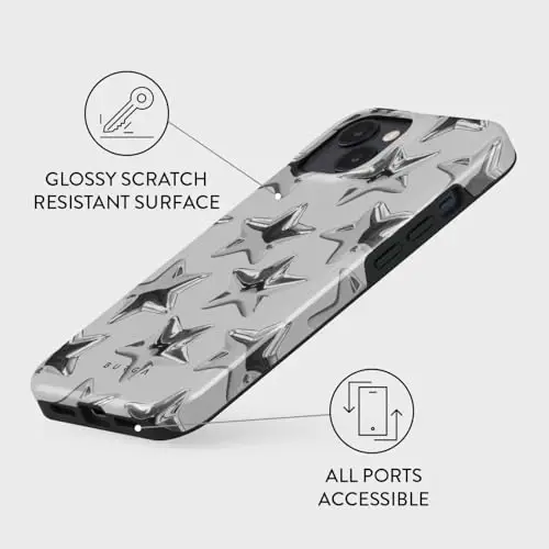 BURGA Phone Case for iPhone 13 - Cute, Trendy, Aesthetic, Pattern Phone Cover, Hard Shell Protection - fits Apple iPhone 13 Case for Women and Men - 3