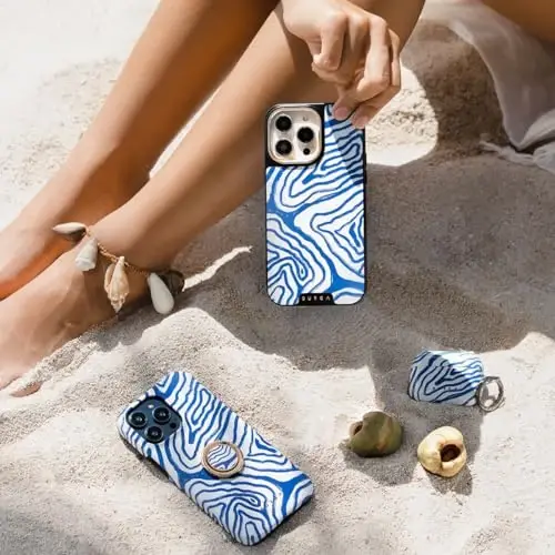 BURGA Phone Case for iPhone 13 - Cute, Trendy, Aesthetic, Pattern Phone Cover, Hard Shell Protection - fits Apple iPhone 13 Case for Women and Men - 5