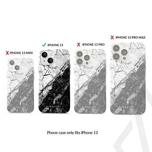 BURGA Phone Case for iPhone 13 - Cute, Trendy, Aesthetic, Pattern Phone Cover, Hard Shell Protection - fits Apple iPhone 13 Case for Women and Men - 5