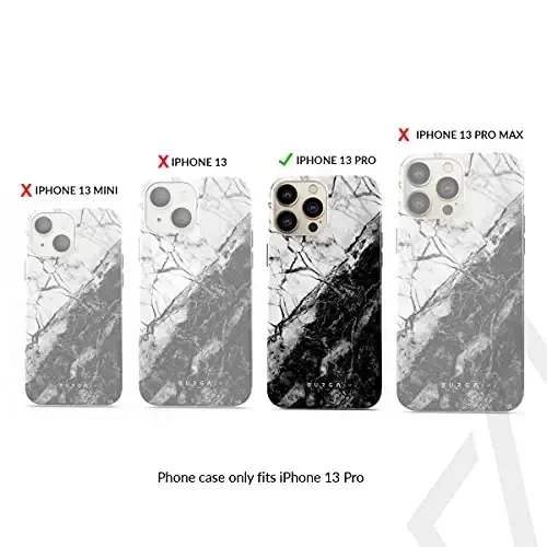 BURGA Phone Case for iPhone 13 Pro - Cute, Trendy, Aesthetic, Designer Pattern, 13pro Phone Cover, Hard Shell Protection - fits Apple iPhone 13 Pro Case for Women and Men - 4