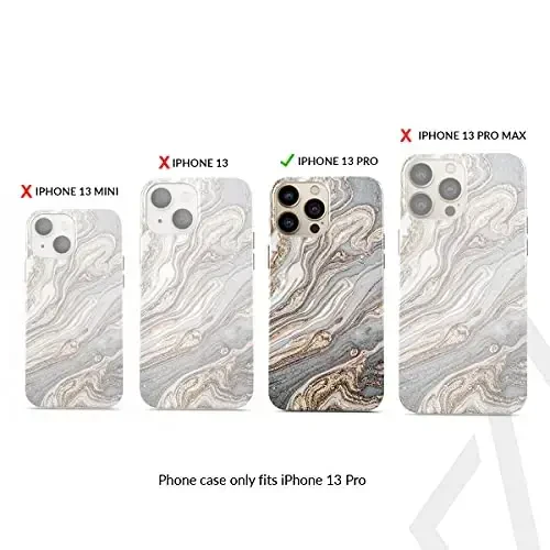 BURGA Phone Case for iPhone 13 Pro - Cute, Trendy, Aesthetic, Designer Pattern, 13pro Phone Cover, Hard Shell Protection - fits Apple iPhone 13 Pro Case for Women and Men - 6