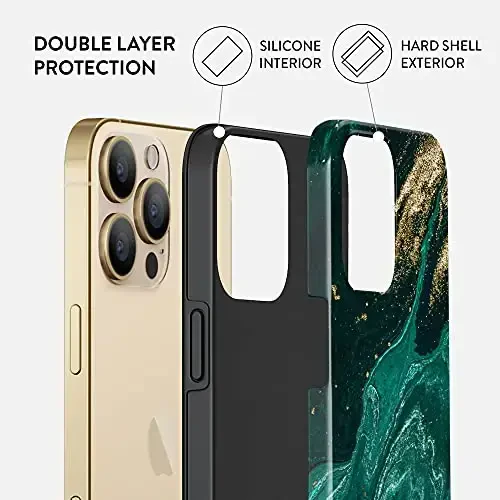 BURGA Phone Case for iPhone 13 Pro - Cute, Trendy, Aesthetic, Designer Pattern, 13pro Phone Cover, Hard Shell Protection - fits Apple iPhone 13 Pro Case for Women and Men - 3