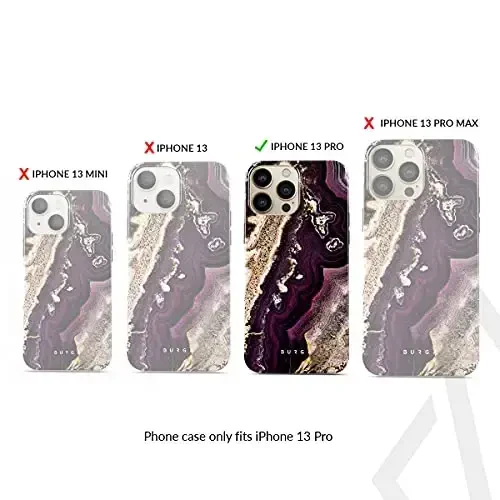 BURGA Phone Case for iPhone 13 Pro - Cute, Trendy, Aesthetic, Designer Pattern, 13pro Phone Cover, Hard Shell Protection - fits Apple iPhone 13 Pro Case for Women and Men - 3