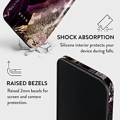 BURGA Phone Case for iPhone 13 Pro - Cute, Trendy, Aesthetic, Designer Pattern, 13pro Phone Cover, Hard Shell Protection - fits Apple iPhone 13 Pro Case for Women and Men - 6