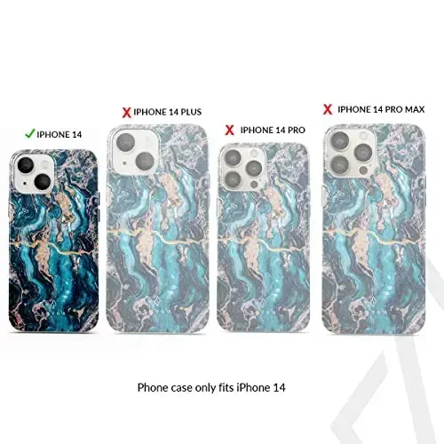 BURGA Phone Case for iPhone 14 - Cute, Trendy, Aesthetic, Pattern Phone Cover, Hard Shell Protection - fits Apple iPhone 14 Case for Women and Men - 2