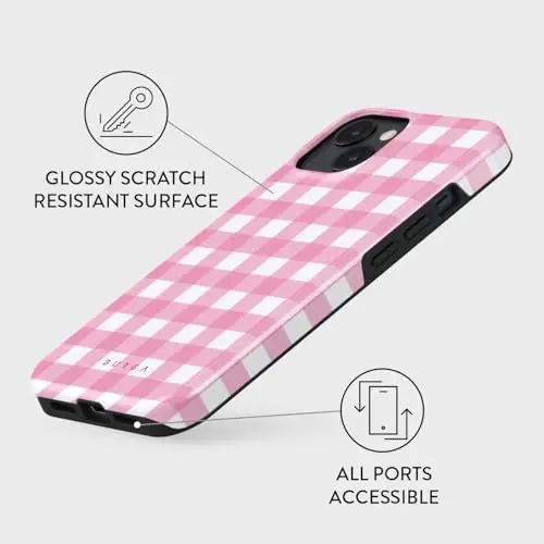 BURGA Phone Case for iPhone 14 - Cute, Trendy, Aesthetic, Pattern Phone Cover, Hard Shell Protection - fits Apple iPhone 14 Case for Women and Men - 3