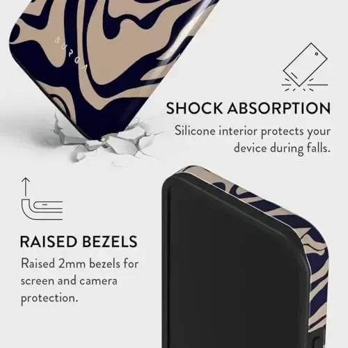 BURGA Phone Case for iPhone 14 - Cute, Trendy, Aesthetic, Pattern Phone Cover, Hard Shell Protection - fits Apple iPhone 14 Case for Women and Men - 4